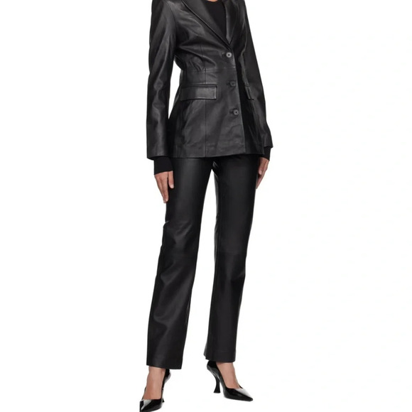 REMAIN BIRGER CHRISTENSEN
Black Straight Leather Pants - Picture 3 of 4